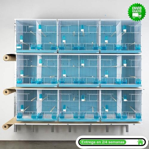 18 jaulas 63x40x50h (6 columnas y 3 filas)