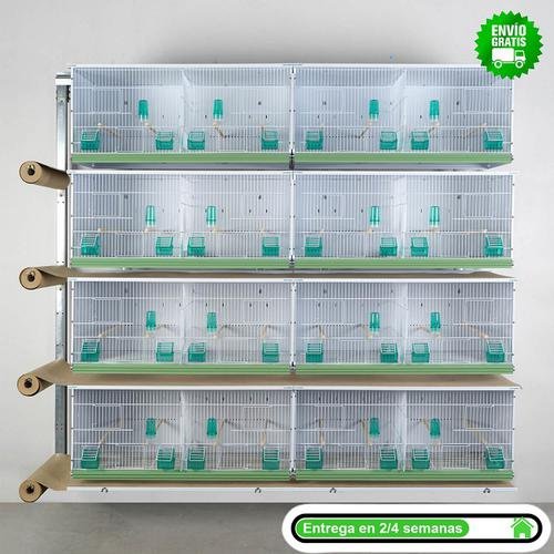 4 jaulas 90x40x40h (1 columnas y 4 filas)  New Canariz