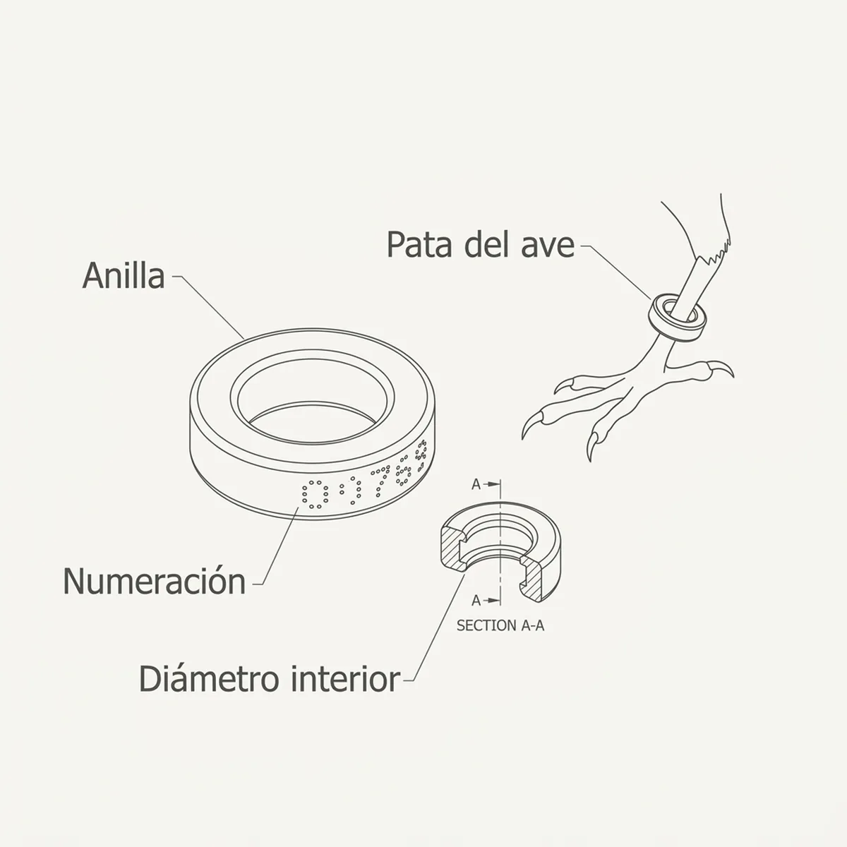 Anilla elástica 3 mm  50 unds – Rojo Rings4Wings — piezas y montaje