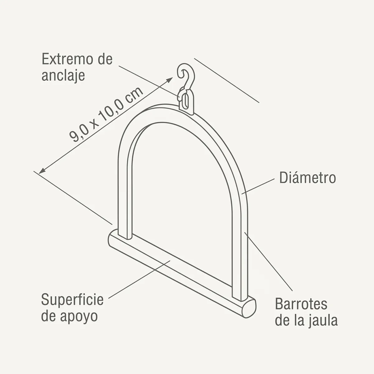 Columpio jaula Altalena — piezas y montaje