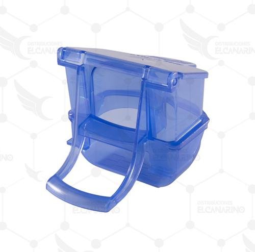 Comedero con cajón extraíble – Azul