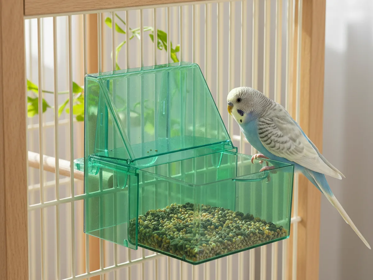 Comedero con cajón extraíble Verde – Idia