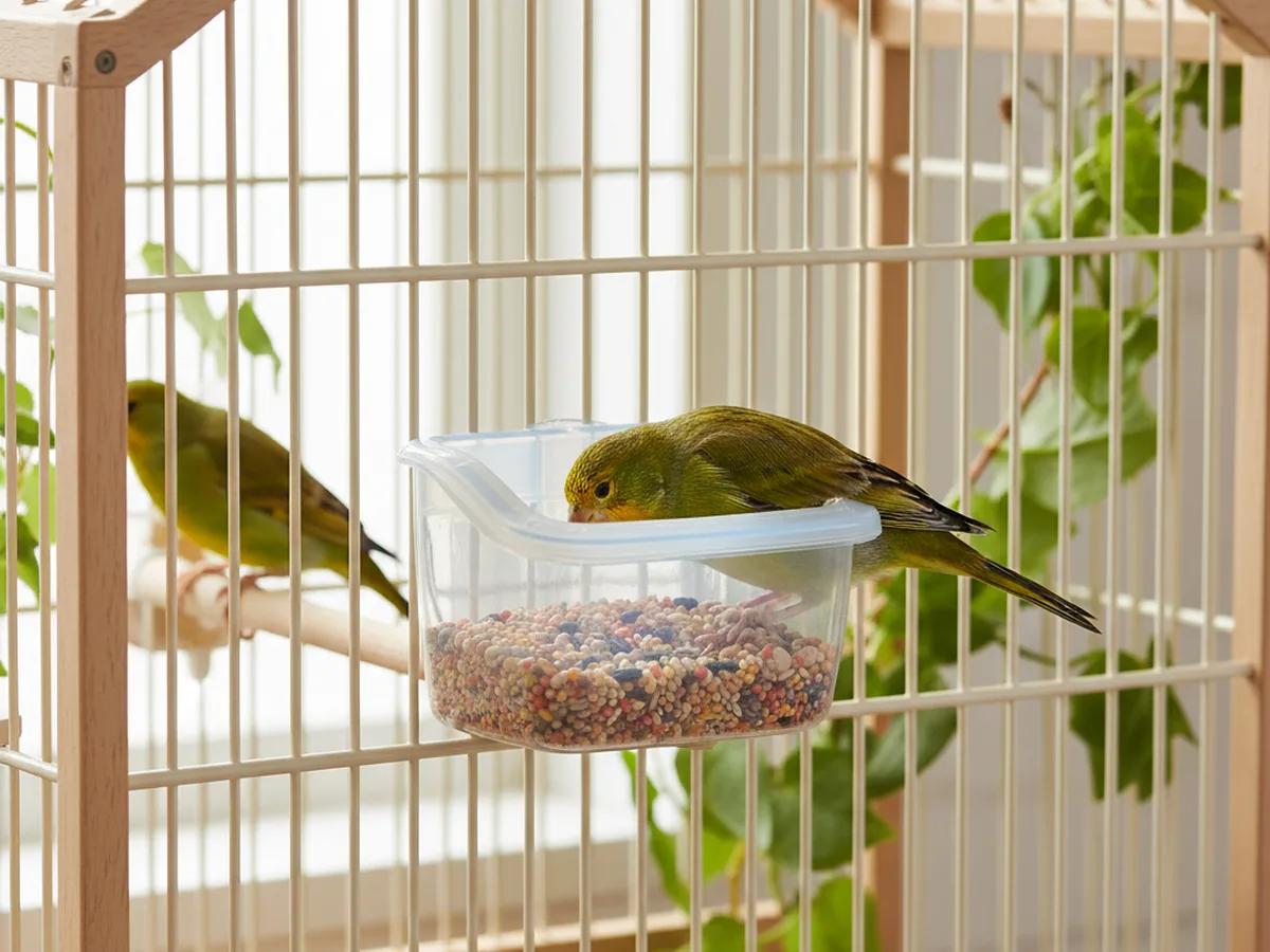 Cómo evitar el desperdicio de semilla en el aviario