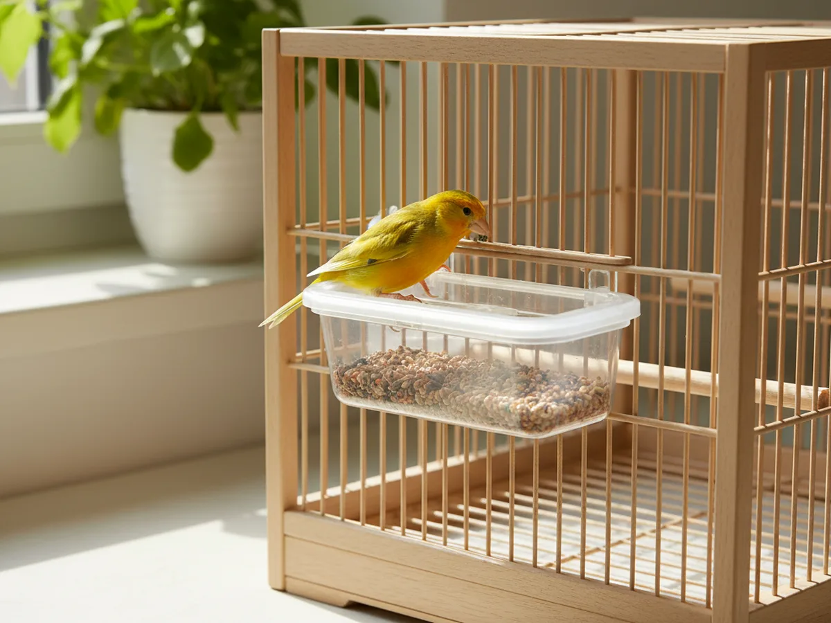 Comedero pequeño con ganchos plastico y rejilla