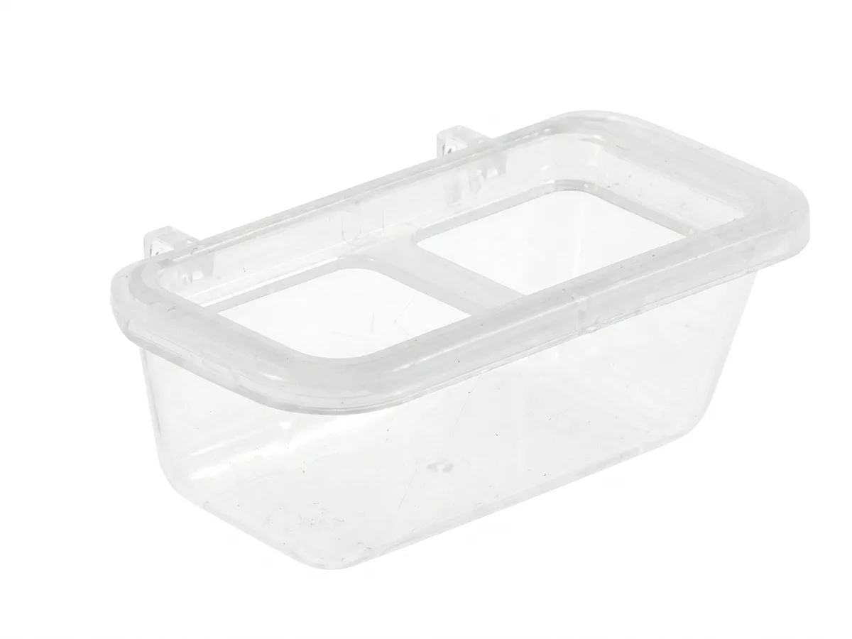 Comedero pequeño con ganchos plastico y rejilla