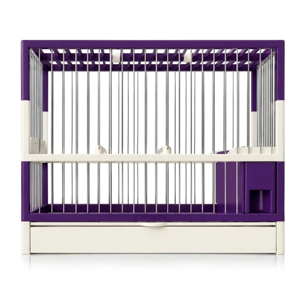 Jaula C-2 Morado/Blanco con Rejilla + Bandeja