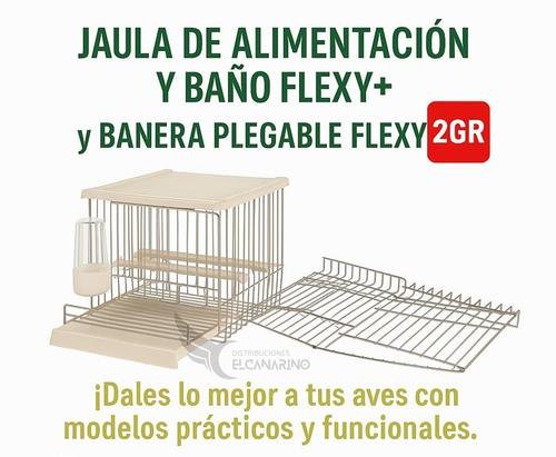 Jaula de alimentación y baño Flexy+