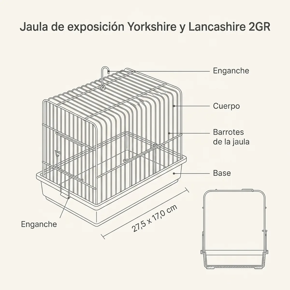 Jaula de exposición Yorkshire y Lancashire 2GR