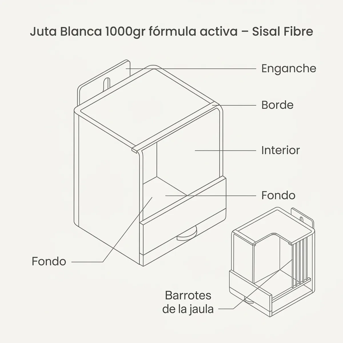 Juta Blanca 1000gr fórmula activa – Sisal Fibre