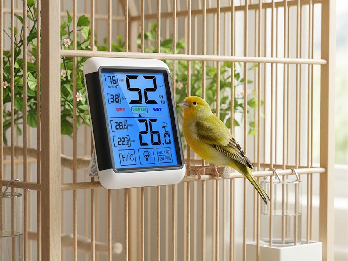 Medidor de Temperatura y Humedad Digital táctil