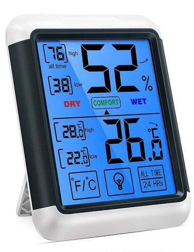 Medidor de Temperatura y Humedad Digital táctil