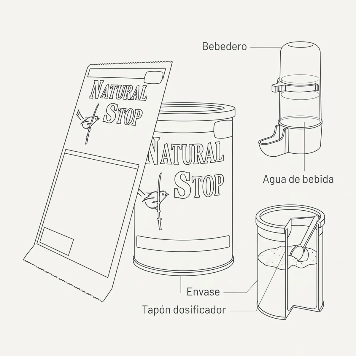 Natural Stop 250gr Regulador Intestinal Pineta — piezas y montaje