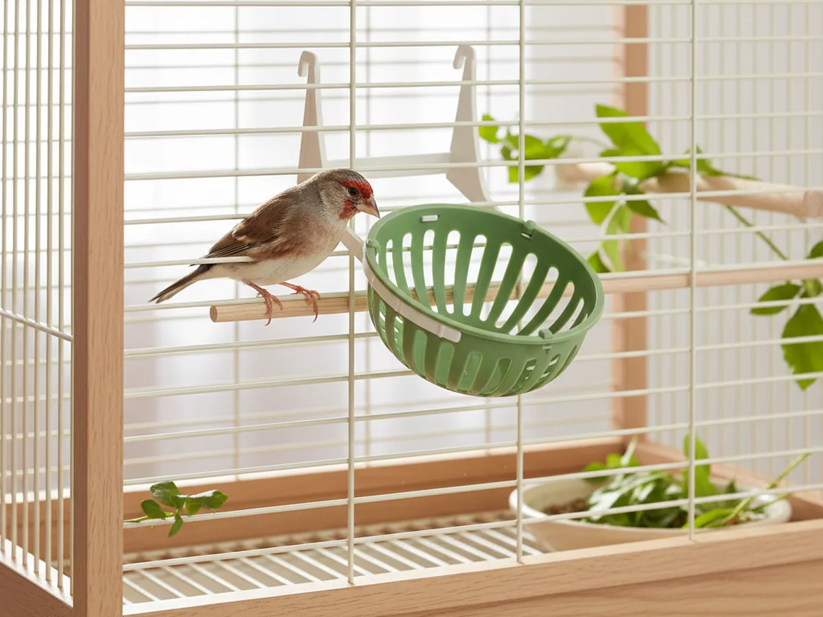 Nido con Soporte ø 10cm Blanco/Verde STA