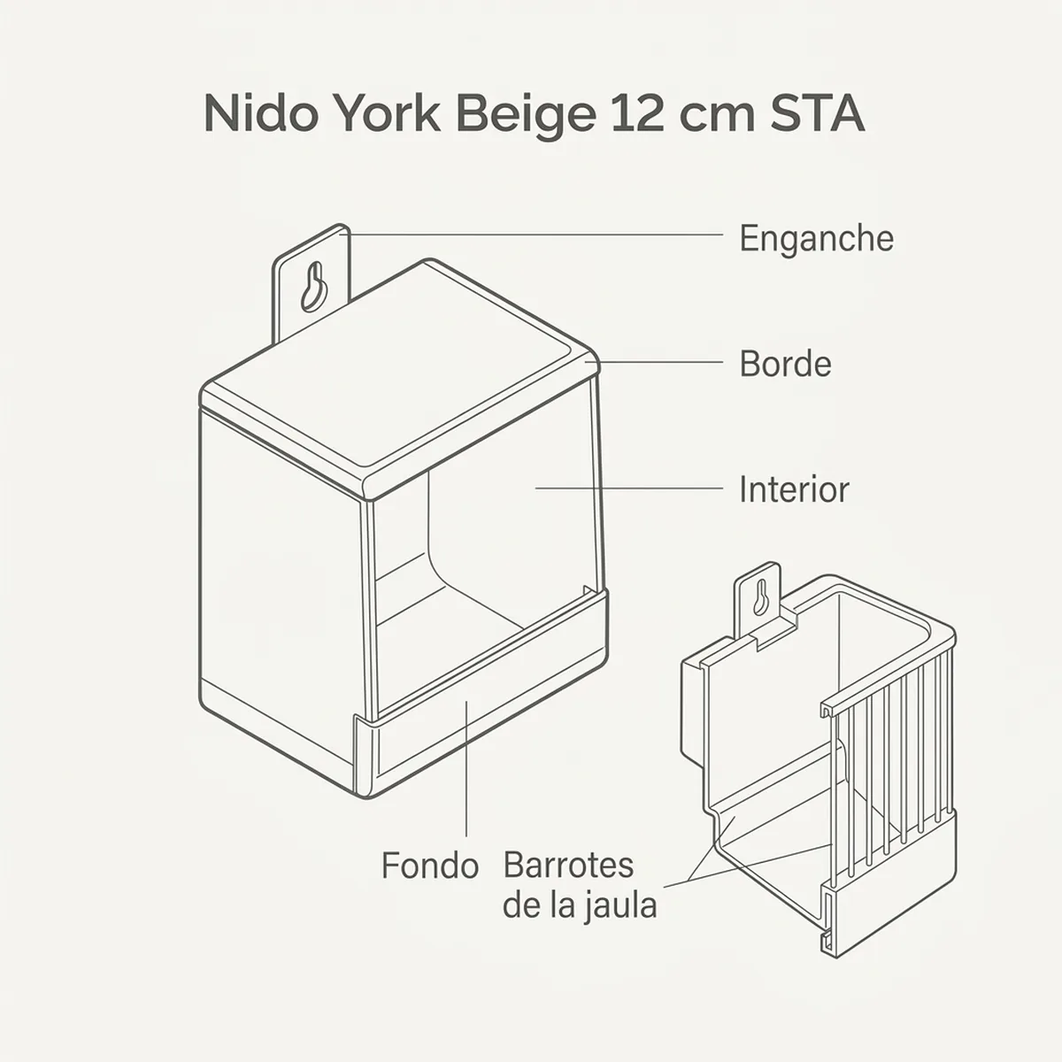 Nido York Beige 12 cm STA