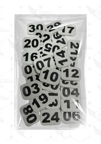 Números para Jaulas (del 1 al 20) – Blanco