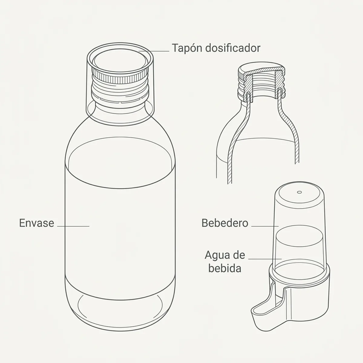 Orégano Liquido 125ml  (Origan+) — piezas y montaje