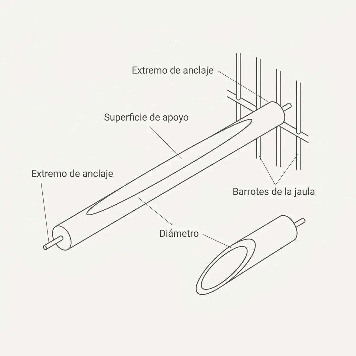 Palo Madera ovalado 25cm (especial heridas) — piezas y montaje