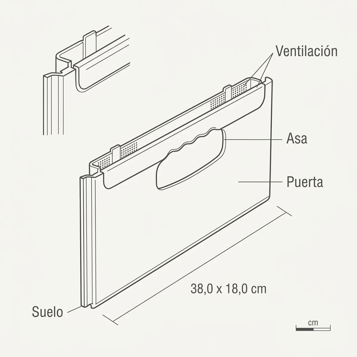 Pared Extraíble Transportin Tino Art 215 2Gr — piezas y montaje