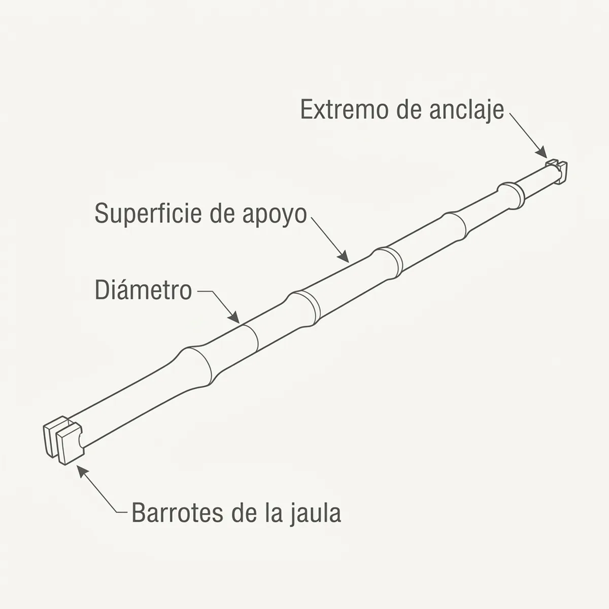 Posadero 30cm  para Transportín 2GR — piezas y montaje