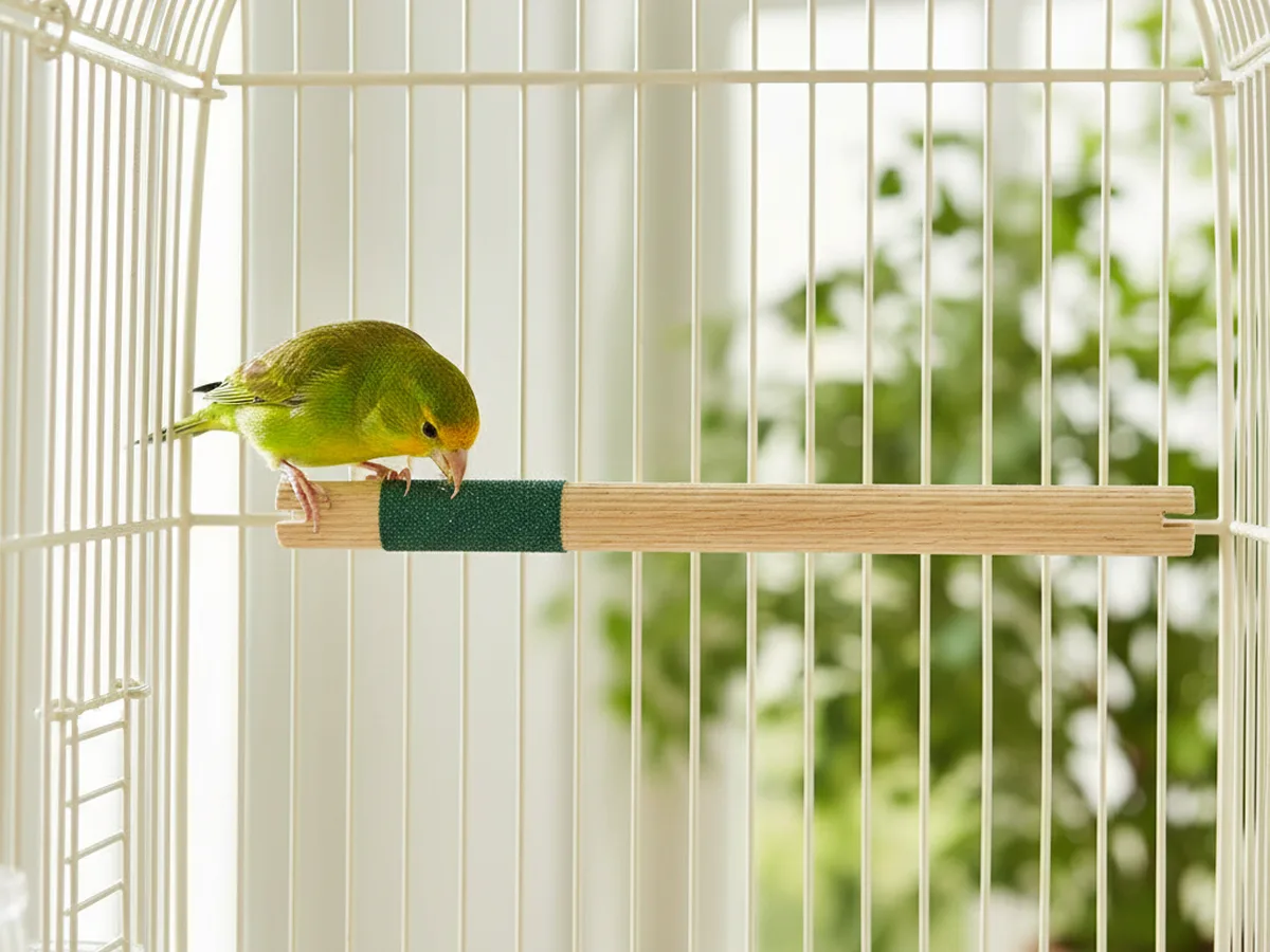 Saltador de Madera con lija para jaula C2